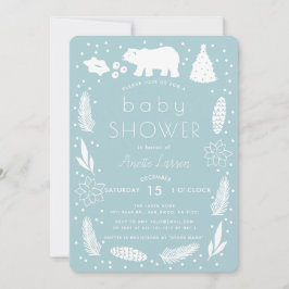 Invitación de Baby Shower al follaje de vacaciones