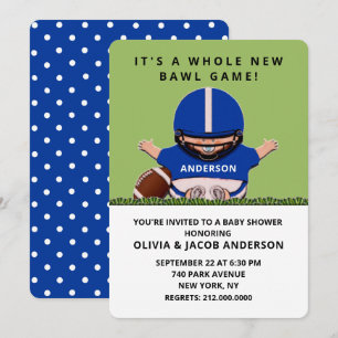Invitación de Baby Shower al fútbol