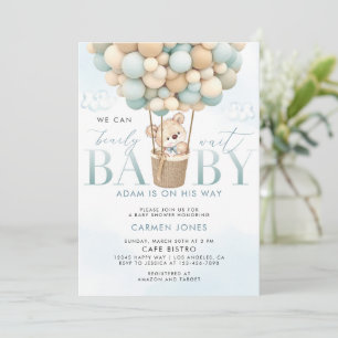 Invitación de Baby Shower al globo de aire calient