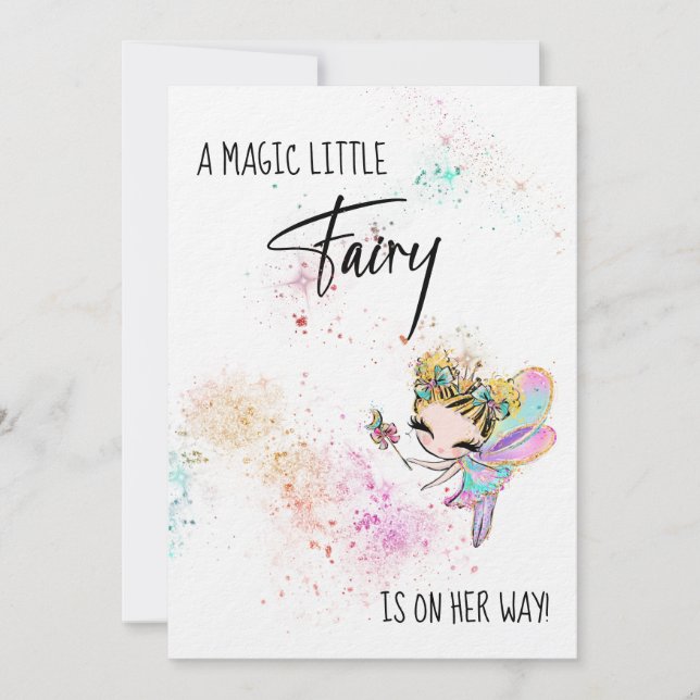 *~* Invitación de Baby Shower al hembra de harina  (Anverso)