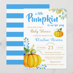 Invitación de Baby Shower al Jardín Azul de la Cal
