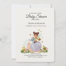 Invitación de Baby Shower al Jardín de Acuarela Ca