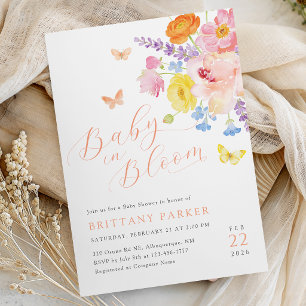 Invitación de Baby Shower al Jardín Floral de Past