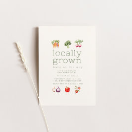 Invitación de Baby Shower al mercado de agricultor
