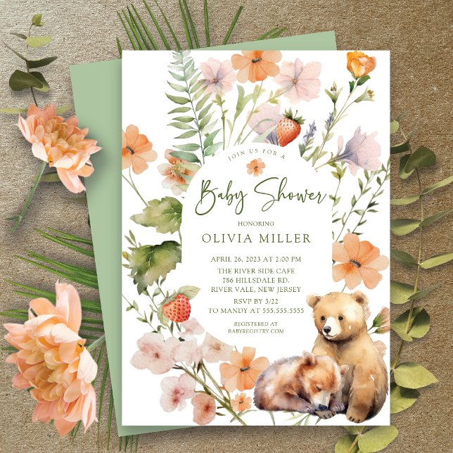Invitación de Baby Shower al oso delgado de la nat (Subido por el creador)
