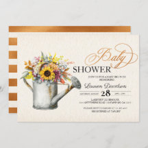 Invitación de Baby Shower al otoño de la caída del