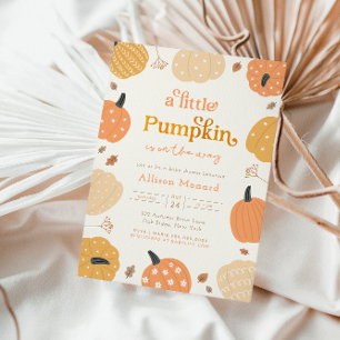 Invitación de Baby Shower al otoño de la calabaza