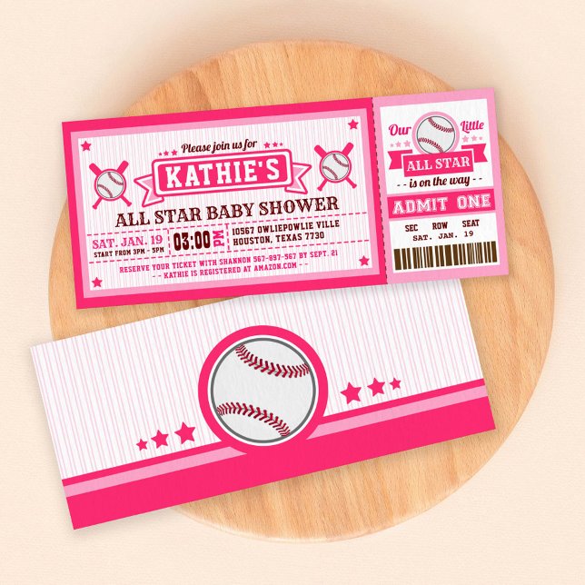 Invitación de Baby Shower al Pase de boleto de béi (Subido por el creador)