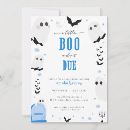 Invitación de Baby Shower al Pequeño Boo Azul de H