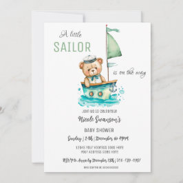 Invitación de Baby Shower al pequeño marinero Naut
