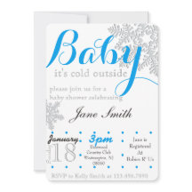 Invitación de Baby Shower al tema de invierno