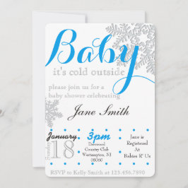 Invitación de Baby Shower al tema de invierno