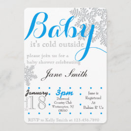 Invitación de Baby Shower al tema de invierno