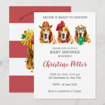 Invitación de Baby Shower al tema de la reproducci