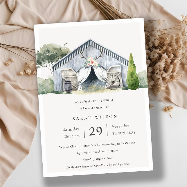Invitación de Baby Shower al tema del astillero rú (Subido por el creador)