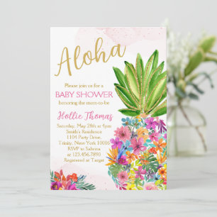 Invitación de Baby Shower Aloha