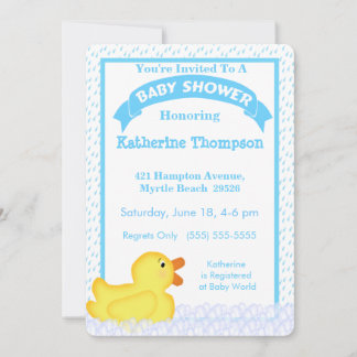 Invitación de Baby Shower amarillenta y dudosa