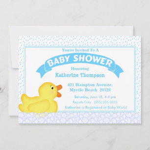 Invitación de Baby Shower amarillenta y dudosa