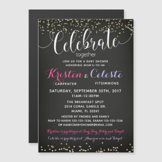 Invitación de Baby Shower, amigos conjuntos combin