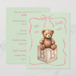 Invitación de Baby Shower 'Apenas Podemos Esperar'