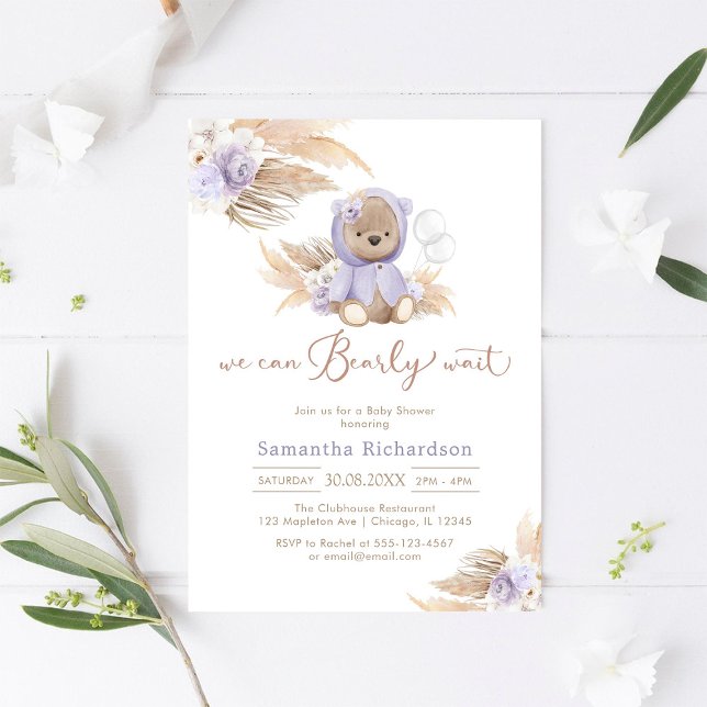 Invitación de Baby Shower 'Apenas Podemos Esperar' (Subido por el creador)