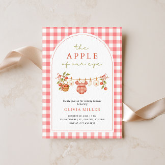Invitación de Baby Shower Apple of Our Eye Niña