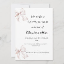Invitación de baby shower arco
