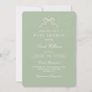 invitación de baby shower arco de sabio caprichoso