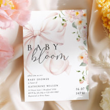 Invitación de Baby Shower Arcoiris Rosa Suave de B
