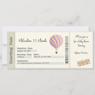 Invitación de Baby Shower, aventura a la espera