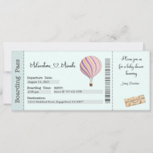 Invitación de Baby Shower, aventura a la espera