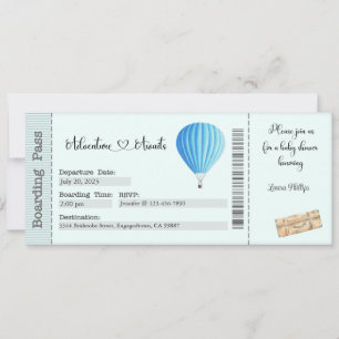 Invitación de Baby Shower, aventura a la espera