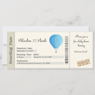 Invitación de Baby Shower, aventura a la espera