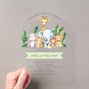 Invitación de Baby Shower Aventura Safari