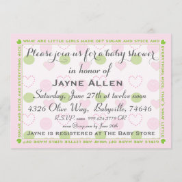 Invitación de Baby Shower "Azúcar y especias"