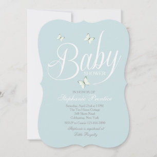 Invitación de Baby Shower azul