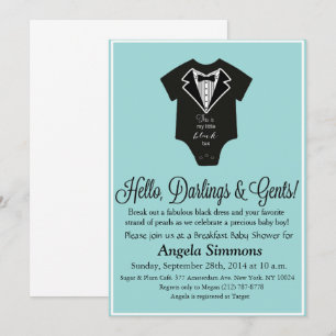 Invitación de Baby Shower Azul