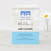 Invitación de baby shower azul adorable – Personal