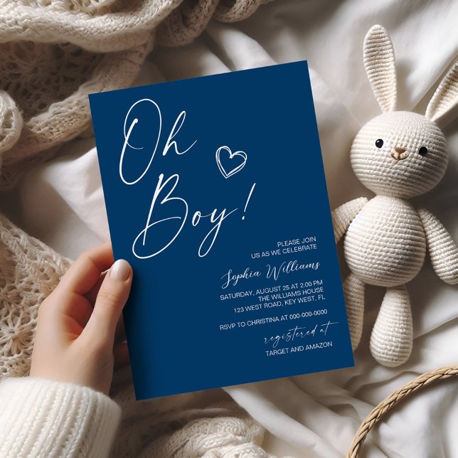 Invitación de Baby Shower azul moderno (Subido por el creador)