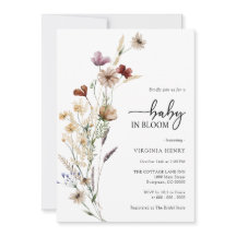 Invitación de Baby Shower Baby In Bloom