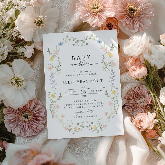Invitación de Baby Shower Baby in Bloom (Subido por el creador)