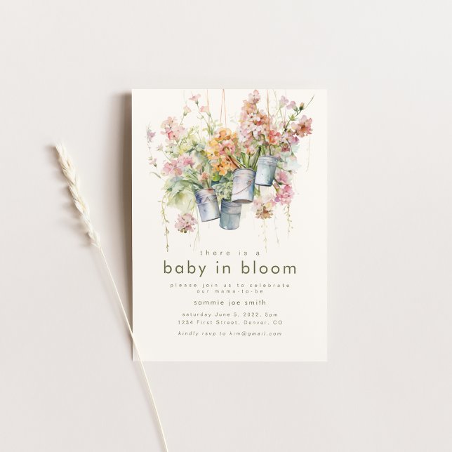 Invitación de Baby Shower Baby in Bloom (Subido por el creador)