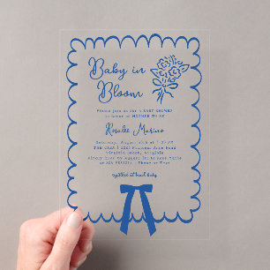 Invitación de baby shower 'Baby in Bloom Doodle'