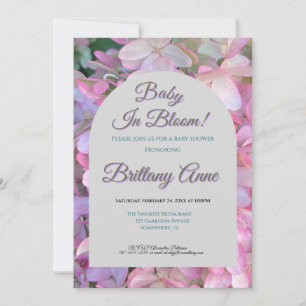 Invitación de Baby Shower 'Baby in Bloom Hydrangea