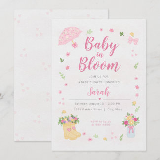 Invitación de Baby Shower 'Baby in Bloom' | Primav