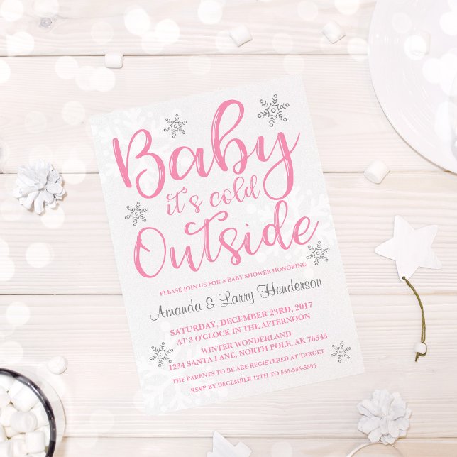 Invitación de Baby Shower 'Baby It's Cold Outside' (Subido por el creador)