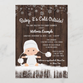 Invitación de baby shower 'Baby its Cold Outside'