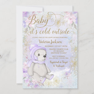 Invitación de baby shower 'Baby It's Cold Outside'