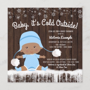 Invitación de baby shower 'Baby its Cold Outside'