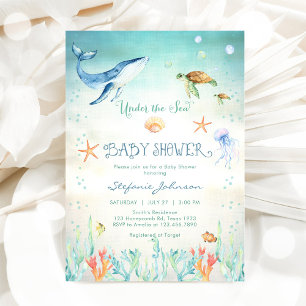 Invitación de Baby Shower Bajo El Mar